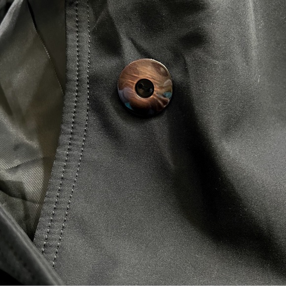 ELLEN TRACY 3 Button Black Rain Trench Coat Excellent Condition Size: S/P - Picture 3 of 7